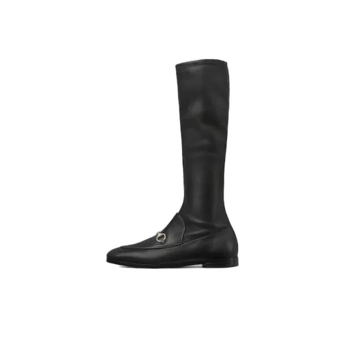 GUCCI Jordaan высокие сапоги до колена женские черные