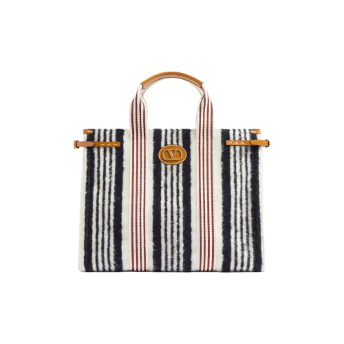 Valentino Garavani Шерсть Тоут Сумка Сумка для покупок Сумка Мужская Морской синий и Сливочный