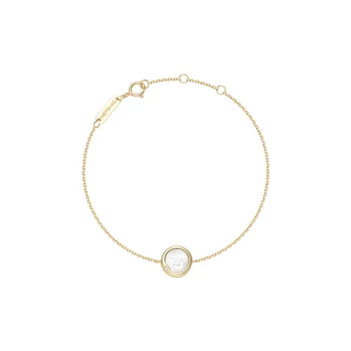 HEFANG 14K Gold Enamel Smiley Face 10K Gold Браслет Женский