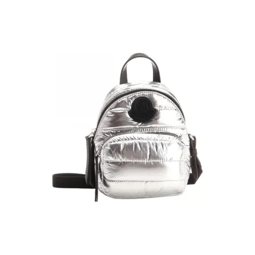 Moncler Нейлон с кожаными вставками Сумка через плечо Маленькая Женская Серебряная