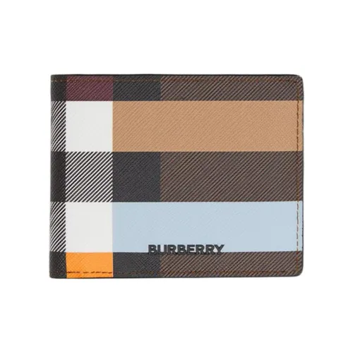 Кошелек Burberry из искусственной кожи мужской многоцветный темно-коричневый