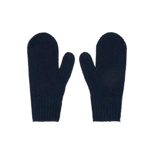 Acne Studios Шерсть Хлопок Нейлон Эластан Вязаные перчатки Женские Синие