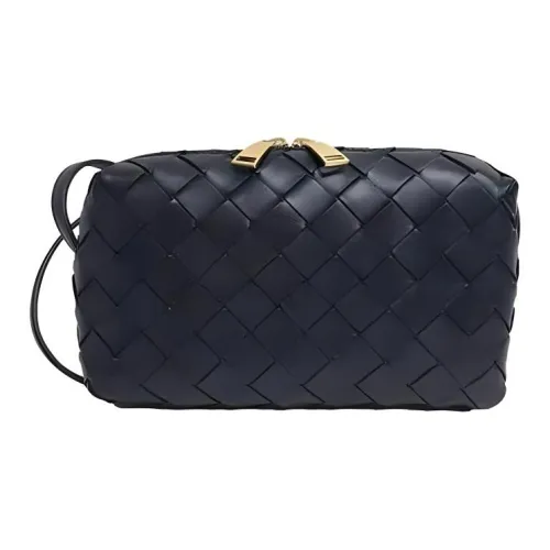 Bottega Veneta Intrecciato Lambskin Crossbody Bag Shoulder Bag Regular Women's Black