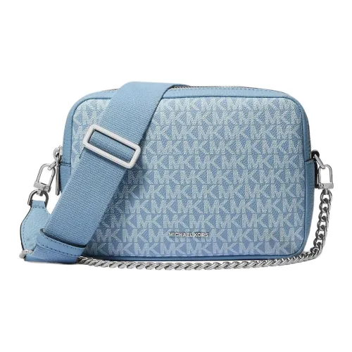 MICHAEL KORS Bryant Покрытый холст Camera Сумка Сумка через плечо Средний Женский Светло-синий