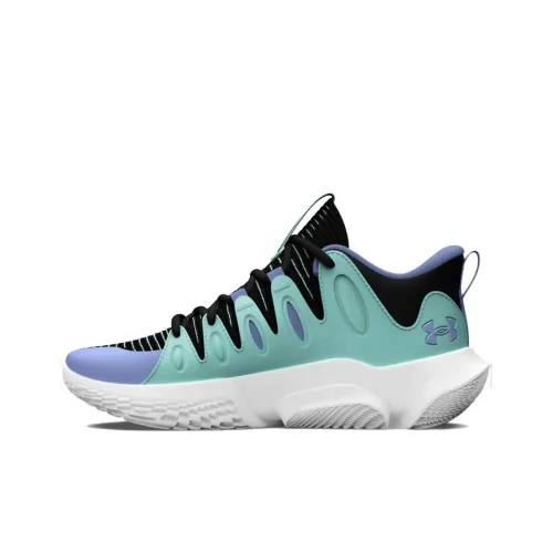 Under Armour Flow Breakthru Баскетбольные кроссовки Низкий Топ Зеленый Женский