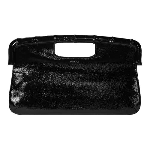 GUCCI Лакированная кожа Клатч Сумка Большая Женская Черная
