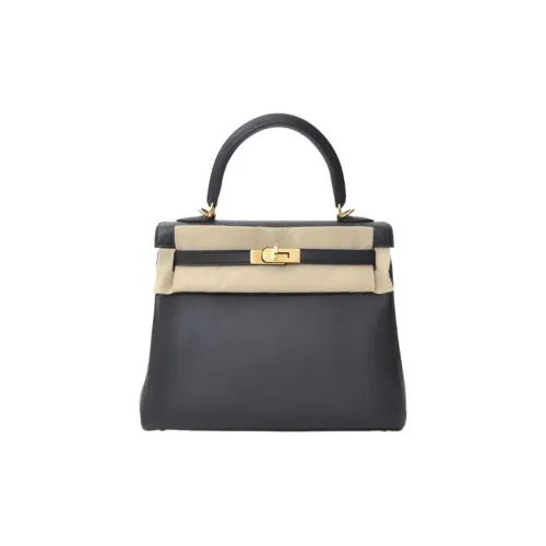 HERMES Kelly Swift Кожа Сумка Kelly Сумка Женская Черная