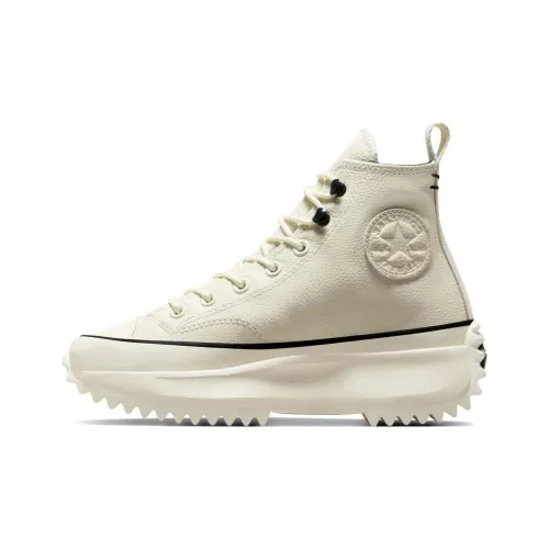 Converse Run Star Hike Устойчивые к истиранию Дышащие Высокие Кеды Унисекс Белые