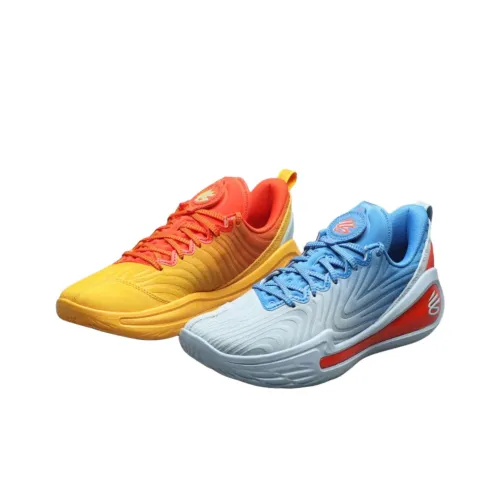 Under Armour Curry 12 Баскетбольные кроссовки Низкий Топ Синий/Желтый Мужской