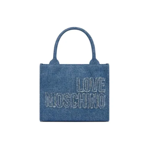 LOVE MOSCHINO Хлопок Тоут Сумка Сумка для покупок Сумка на плечо Сумка обычная Женская Индиго