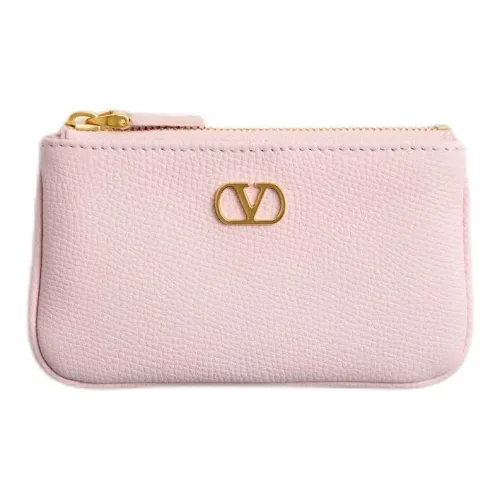 Valentino Рельеф Телячья Кожа Монета Кошелек Женский Розовый