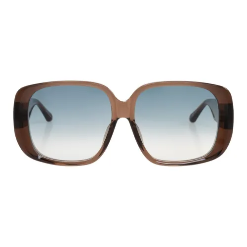 Linda Farrow Ацетат Нерегулярная форма Солнцезащитные очки Женские Коричневый