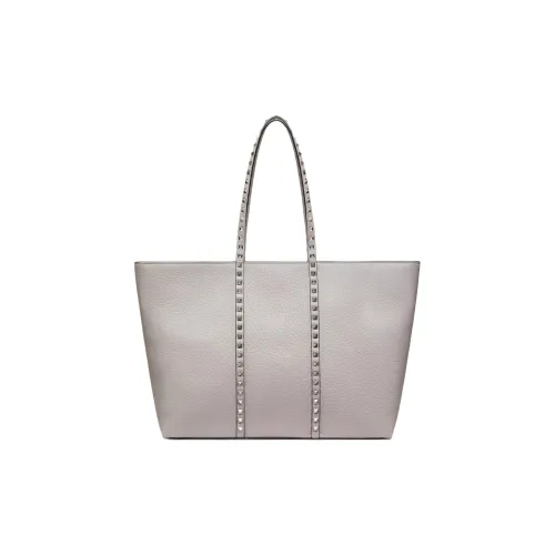 Valentino Garavani ROCKSTUD Телячья кожа с рельефом Тоут Сумка Сумка для покупок Сумка Женская Серый