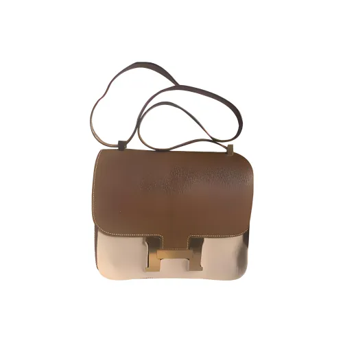 HERMES Constance Mysore Chevro Сумка через плечо Мини Женская 37Gold Золотисто-коричневый