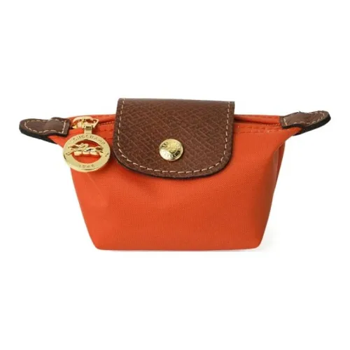 LONGCHAMP Le Pliage Переработанный Холст Сумка Кошелек для Монет Женская Оранжевая