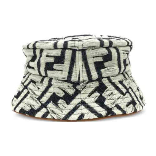 FENDI Cotton Bucket Hats Женские Морской синий