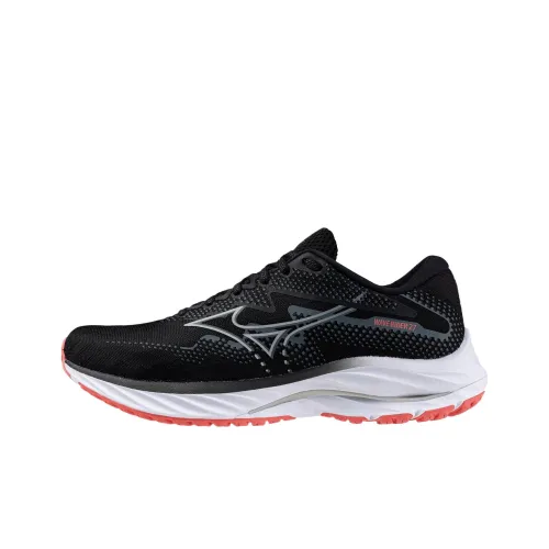 Mizuno Wave Rider 27 Амортизация Низкий Топ Тренировочные Кроссовки Женские Черные