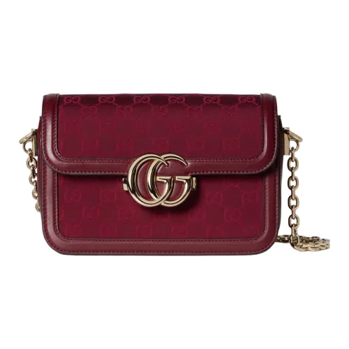 GUCCI Go Холст Сумка через плечо Маленькая Женская Красная