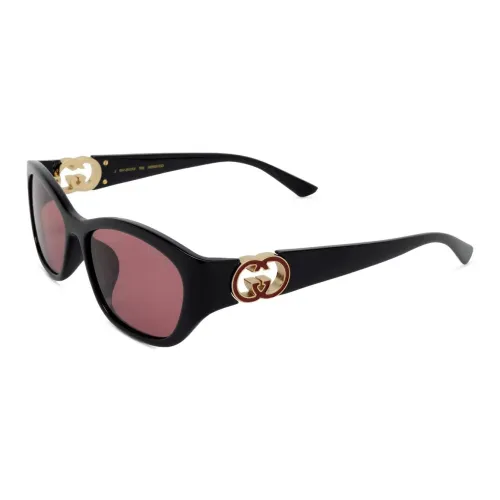 GUCCI Нерегулярная форма Солнцезащитные очки Женские Черный