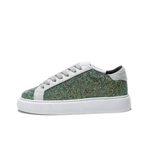 M COUTURE Slip-resistant Low Top Скейтборд Кроссовки Женские Белые Зеленые