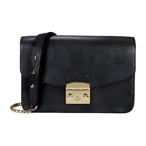 Furla Metropolis Collection Сумка через плечо из коровьей кожи Женская Черная