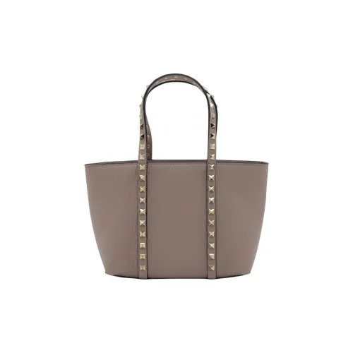 Valentino Rockstud Кожа Сумка Женская Бежевая