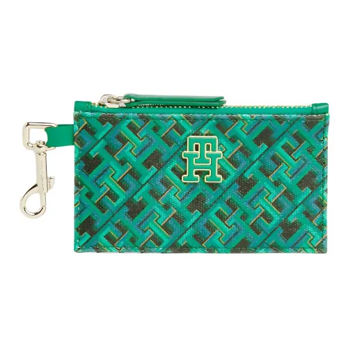 Tommy Hilfiger 100% хлопок Держатель для карт кошелек Женские Зеленый