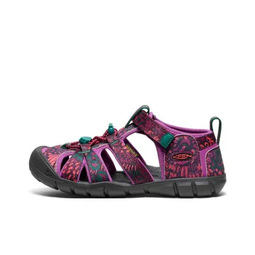KEEN Seacamp 2 Slip-Resistant Abrasion-Resistant Children's Sandals Purple Teenagers KEEN Seacamp 2 противоскользящие абразионно-устойчивые детские сандалии фиолетовые для подростков