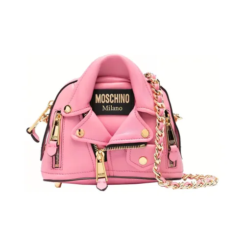 MOSCHINO Кожа Байкер Сумка Сумка через плечо Сумка на плечо Женская Розовая