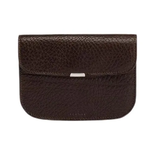 Lemaire Коровья кожа крупнозернистая текстура кошелек женский темно-коричневый