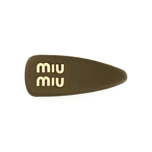 MIU MIU Латунь Стекло Заколки для волос Женские Коричневый