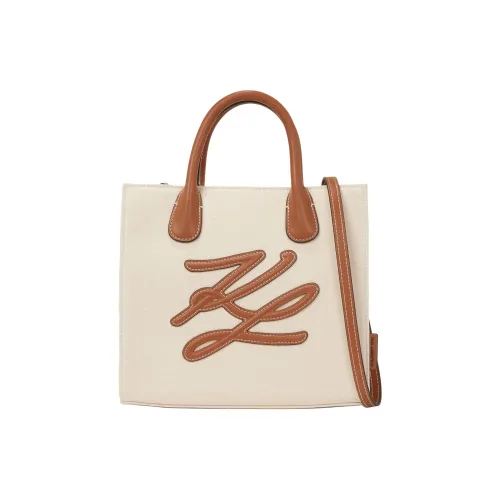 KARL LAGERFELD K AUTOGRAPH Переработанный хлопок Одно плечо Сумка Женская Светлый бежевый