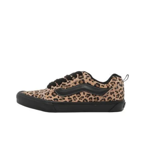 Vans Knu Skool Скейтборд Кроссовки Низкие Черные Желтые Женские