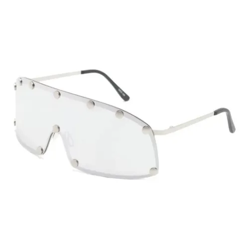 RICK OWENS совместный бренд RO Нержавеющая сталь Нерегулярная форма Солнцезащитные очки Мужской Серебряный