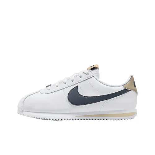 Nike Cortez Амортизация Износостойкий Низкий Топ Детские Лайфстайл Обувь Белый