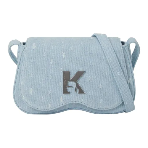 KARL LAGERFELD Хлопок Сумка через плечо Женская Светло-синяя