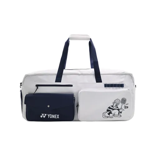 YONEX Ткань + Искусственная кожа Спортивная сумка Унисекс Белый Синий