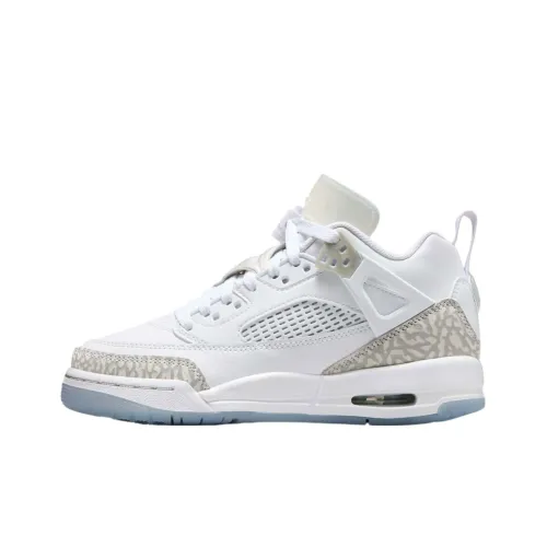 Джордан Spizike Slip-resistant Abrasion-resistant Low Top Детские баскетбольные кроссовки White