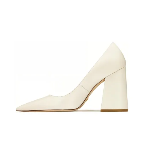 AKNVAS Блок Насос x Stuart Weitzman SW Грубый каблук Высокие каблуки 10 см Женские Белые