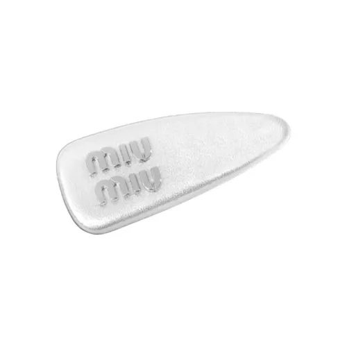 MIU MIU Кожа Заколки для волос Женские Серебряные