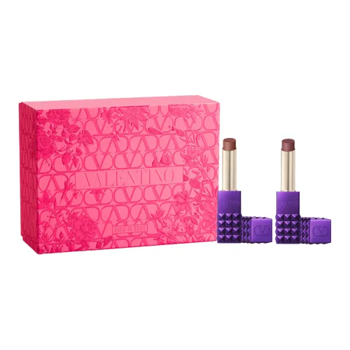 Valentino Wilderness Фиолетовый Double Заклепки Помада Matte Легко смешивается Длинное Срок хранения 2,3г+2,3г