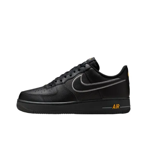 Nike Air Force 1 Slip Resistant Abrasion Resistant Низкий Топ Скейтбординг Кроссовки Мужские Черные