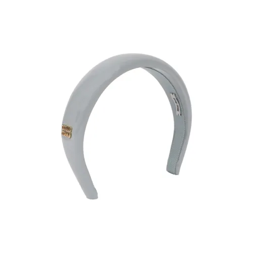 MIU MIU Лакированная кожа Ободки для волос Женские Серый