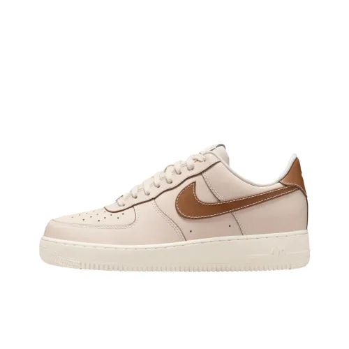 Nike Air FORCE 1 Slip-on Устойчивый к истиранию Низкий Топ Скейтбординг Кроссовки Мужские Светлый Бежевый