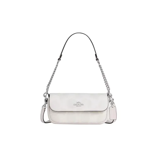 COACH Покрытый холст Сумка через плечо Маленькая сумка на плечо Женская Белая