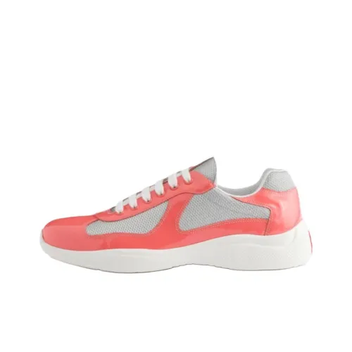 PRADA America's Cup Низкий Топ Повседневная Обувь Мужская Коралловый
