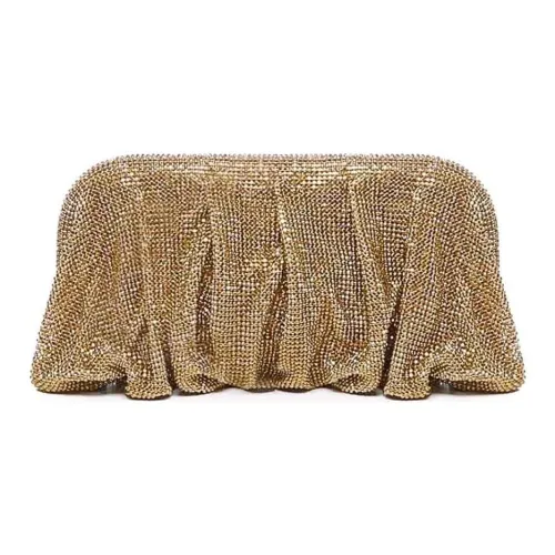 BENEDETTA BRUZZICHES Шелковый клатч женский золотой