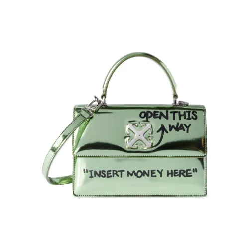 Off Белый Полиуретан Сумка через плечо Сумка Женская Зеленая