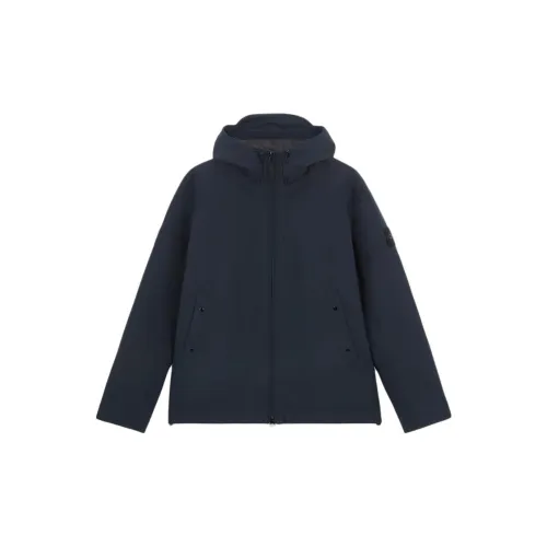 Stone Island Хлопковый пуховик Мужской Морской синий