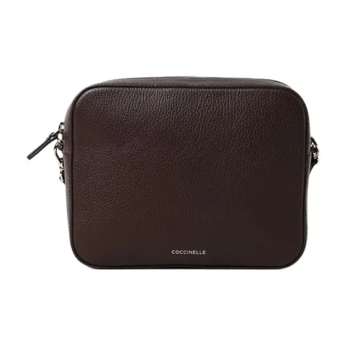 COCCINELLE Сумка через плечо из кожи женская темно-красного цвета